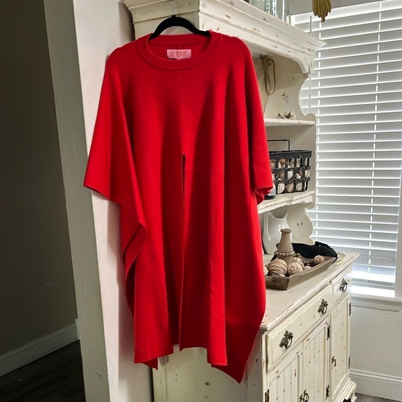 LTD Jackets & Blazers - LTD Red Cape Poncho NWT